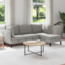vidaXL Nappali bútor szett 4 pcs Világosszürke Szövet