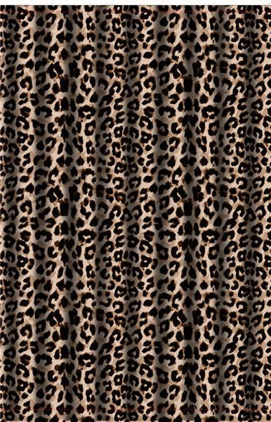 Zuhanyfüggöny - LEOPARD PRINT - Impregnált textil - 180 x 200 cm