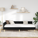 vidaXL Sarokágy keret Fekete 80 x 200 cm szövet