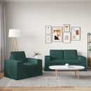 vidaXL Kanapé Szett 2 pcs Sötétzöld 162 x 80 x 82 cm szövet