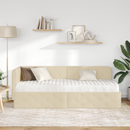 vidaXL Sarokágy keret Krém 80 x 200 cm szövet