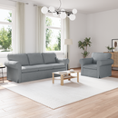 vidaXL Kanapé Szett 2 pcs Világosszürke 215 x 82 x 80 cm szövet