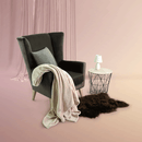 Fotel-füles, taupe-szürke-barna/bükk, RODEZA