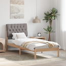 vidaXL Ágykeret Kárpitozott Fejtámlával fejtámlával Barna 75 x 190 cm