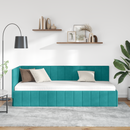 vidaXL Sarokágy keret fejtámlával Türkiz 80 cm x 200 cm Bársony