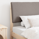 vidaXL Kárpitozott fejtámla Tópszínű 90 cm Tömör fenyőfa