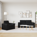vidaXL Kanapé Szett 2 pcs Fekete 182 x 80 x 82 cm szövet