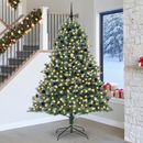 vidaXL Mű karácsonyfa 300 LED-del Zöld 240 cm PVC és Műanyag és Acél