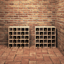 vidaXL Borágas 2 pcs Természetes 56 x 25 x 56 cm Tömör fenyőfa