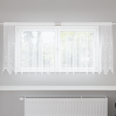 vidaXL Csipkés Függöny függönyökkel Fehér 80 x 200 cm Poliészter