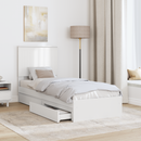 vidaXL Tárolós Ágy fejtámlával fiókkal Fehér 75 x 190 cm Faanyag