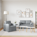 vidaXL Kanapé Szett 2 pcs Világosszürke 139 x 78 x 80 cm szövet