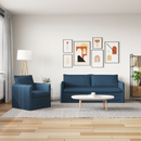 vidaXL Kanapé Szett 2 pcs Kék 196 x 82 x 85 cm Szövet