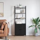 vidaXL Könyvespolc Fekete tölgy 60 x 24 x 161 cm Faanyag