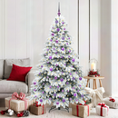 vidaXL Mű karácsonyfa 300 LED-del állvánnyal Fehér 180 cm PE és PVC