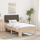 vidaXL Ágykeret Kárpitozott Fejtámlával Tópszínű 100 x 200 cm