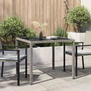 vidaXL Kerti Asztal Szürke 90 x 90 x 75 cm polirattan