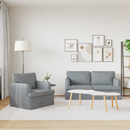 vidaXL Kanapé Szett 2 pcs Világosszürke 162 x 80 x 85 cm szövet