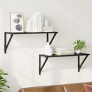 vidaXL Falpolcok 2 pcs Fekete tölgy 60 x 25 x 25,5 cm Faanyag