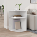vidaXL Végasztal Magas Fényű Fehér 39,7 x 39,7 x 60 cm Faanyag