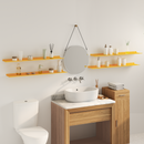 vidaXL Lebegő polc 4 pcs Mustár sárga 100 x 18 x 2,5 cm Acél