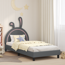 vidaXL Gyerekágy kerettel Világosszürke 80 x 200 cm PU