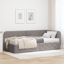 vidaXL Sarokágy keret Tópszínű 100 x 200 cm szövet