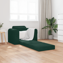 vidaXL Kanapéágy Sötétzöld 98 x 71 x 83 cm Bársony