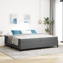 vidaXL Ágykeret matracmal Világosszürke 200 x 200 cm szövet