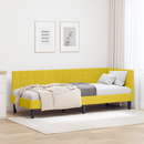vidaXL Sarokágy keret fejtámlával Sárga 80 cm x 200 cm Bársony