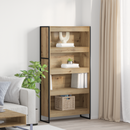 vidaXL Könyvespolc 2 pcs Művészi tölgy 80 x 30 x 155 cm Faanyag