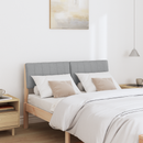 vidaXL Kárpitozott fejtámla Világosszürke 120 cm Tömör fenyőfa