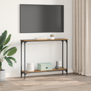 vidaXL Konzolasztal polcokkal Öreg fa 100 x 22,5 x 75 cm Faanyag