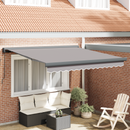 vidaXL Behúzható napellenző Világosszürke 300 x 250 cm