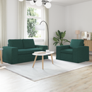 vidaXL Kanapé Szett 2 pcs Sötétzöld 162 x 80 x 82 cm szövet