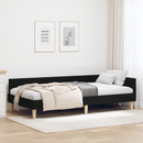 vidaXL Sarokágy keret Fekete 80 x 200 cm szövet