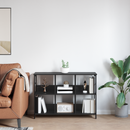 vidaXL Könyvespolc Fekete tölgy 102 x 32 x 72,5 cm Faanyag