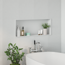 vidaXL Zuhany Niche Fehér 75 x 30 x 9,5 cm Rozsdamentes acél