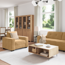 vidaXL Kanapé Szett 3 pcs Barna 221 x 80 x 80 cm Bársony