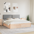 vidaXL Ágykeret Kárpitozott Fejtámlával Világosszürke 200 x 200 cm