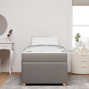 vidaXL Ágykeret matracmal Tópszínű 90 x 200 cm szövet