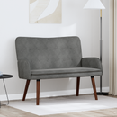 vidaXL Kétüléses Kanapé Sötétszürke 115 x 61 x 87 cm Bársony