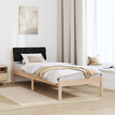 vidaXL Ágykeret fejtámlával Barna és fekete 80 x 200 cm Tömör fenyőfa