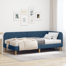 vidaXL Sarokágy keret Kék 90 x 190 cm szövet