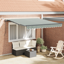 vidaXL Napernyő Anyag Zöld és Fehér 300 x 250 cm Poliészter