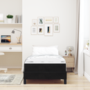 vidaXL Boxrugós ágy matracmal Fekete 90 x 190 cm szövet