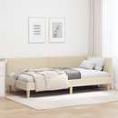vidaXL Sarokágy keret Krém 100 cm x 200 cm Szövet és Plywood