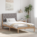 vidaXL Ágykeret Kárpitozott Fejtámlával fejtámlával Barna 100 x 200 cm