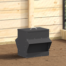 vidaXL Csirke etető Fekete 40,5 x 45 x 41 cm Hidegen Hengerelt Acél
