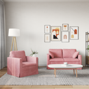 vidaXL Kanapé Szett 2 pcs Rózsaszín 138 x 78 x 80 cm Bársony